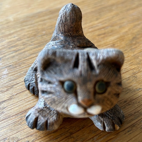 Artesania Rinconada Art Pottery Cat Figurine 2 x 2 in Signed - Picture 2 of 9